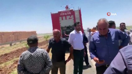 Anız yangınında tonlarca saman kül oldu