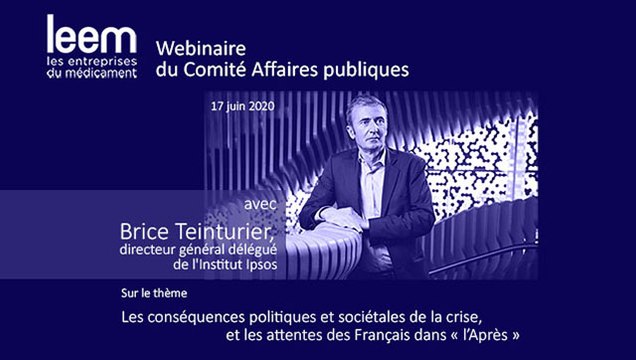 Leem - Intervention de Brice Teinturier lors de l'afterwork virtuel du Comité Affaires publiques le 17 juin 2020