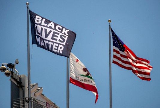 49ers Fly Black Lives Matter Flag at Levi's Stadium