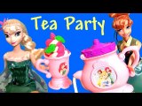 Play Doh Sparkle Belle's Tea Party Set with Disney Frozen Fever Anna Elsa Disney Kids Toys