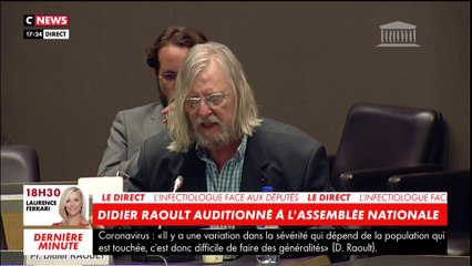 Audition de Didier Raoult : «Le confinement est un domaine politique qui m'échappe»