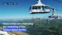 Swiss acrobats perform at reopening of Les Diablerets Alpine facility