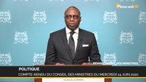 Bénin : compte-rendu du conseil des ministres du mercredi 24 juin 2020