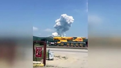 Sakarya’daki havai fişek fabrikasının patlama anı