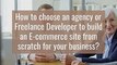 How to choose an agency or Freelance Developer to build an Ecommerce site from scratch for your business?