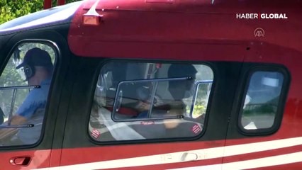Ambulans helikopter, hızarla kolundan yaralanan kişi için havalandı
