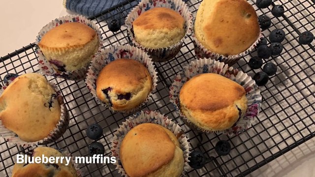 Blueberries muffins recipe by dine at home ....