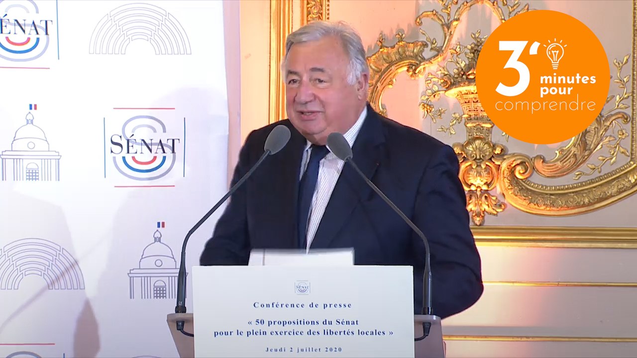 [3 minutes pour comprendre] Conférence de presse du Sénat : 50 propositions pour le plein exercice des libertés locales [Durée de la vidéo : 02'40]