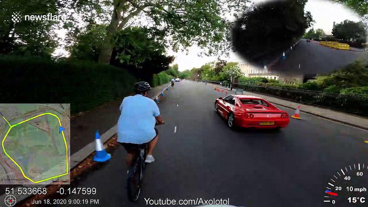 Red Ferrari spotted zipping around London roads