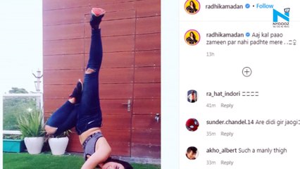 "Aaj kal paao zameen par nahi padhte mere", Radhika Madan pulls off handstand