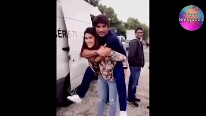 Sushant Singh Rajput some memorable moment with kriti sanon cute and crazy.