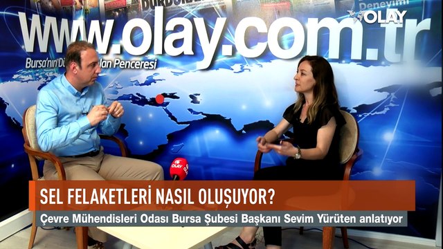 ÇEVRE MÜHENDİSLERİ ODASI BURSA ŞUBE BAŞKANI YÜRÜTEN KESTEL'DE SEL FELAKETİNİ YORUMLADI