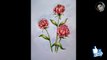 Flower painting | How to draw flowers | colour pencil painting for beginners