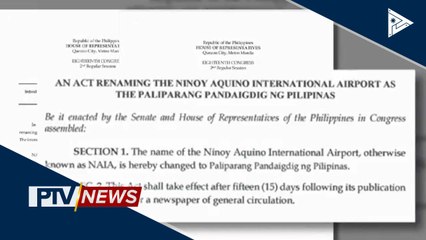 Pagpapalit ng pangalan ng NAIA, isinusulong sa Kamara