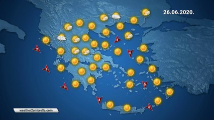 Η πρόγνωση του καιρού για την Παρασκευή 26-06-2020