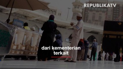 Suasana tawaf di Kabah, Masjidil Haram, Mekkah.