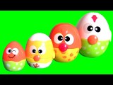 Mommy Chicken Stacking Cups Surprise Toys Eggs Learn Sizes with Baby Toys Huevos Sorpresa