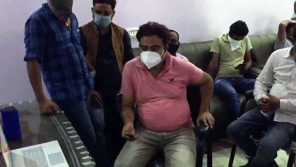 जिला अध्यक्ष के आवास पर वीडियो जन संवाद रैली में कार्यकर्ताओं ने लिया भाग