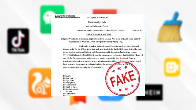 Chinese Apps Not Banned In India; Government Ridicules Fake Reports