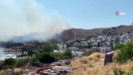 Bodrum’da tatilcileri korkutan yangın