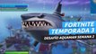 Usa una caña de pescar para deslizarte detrás de un tiburón de botín en Arenas Ardientes en Fortnite - desafíos Aquaman Semana 2