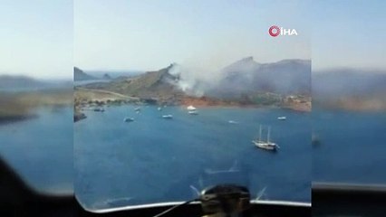 Bodrum Yalıkavak'ta makilik alanda yangın