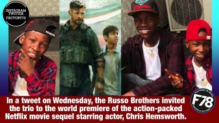 F78NEWS: RussoBrothers invites Ikorodu Bois to Extraction 2 premiere.