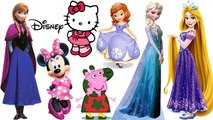 Magnetic Fashion Wooden Dolls Disney Princess Anna Elsa Rapunzel, Peppa Pig, Hello Kitty, Minnie
