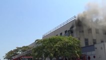 Senigallia (AN) - A fuoco tetto di un edificio commerciale (25.06.20)