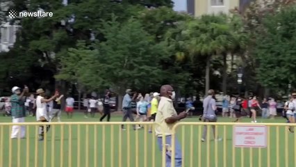 Crowd cheers as statue of former Vice President John C. Calhoun is removed in South Carolina