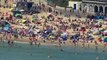 Insólitas imágenes de playas británicas abarrotadas