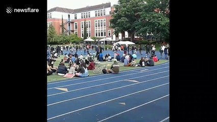Sit-in protest in front of Portland's Justice Center
