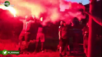 Liverpool taraftarının şampiyonluk sevinci