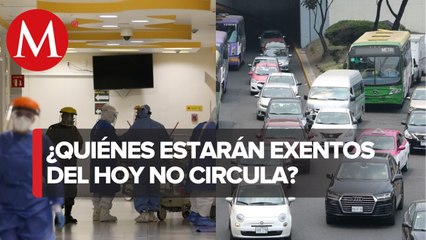 En CdMx, vehículos de médicos estarán exentos del Hoy No Circula