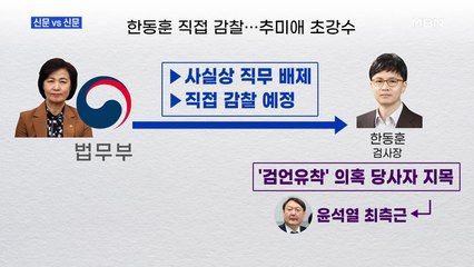 신문브리핑2 "한동훈 직접 감찰…추미애, 윤석열 대놓고 힘 뺐다"외 주요기사