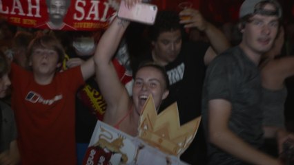 Liverpool fans celebrate title truimph at Anfield
