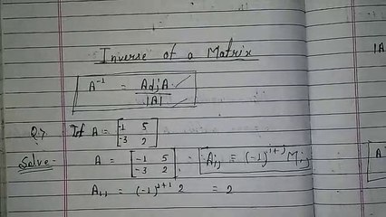 Inverse of a Matrix (2×2) || Determinants (Part-11)