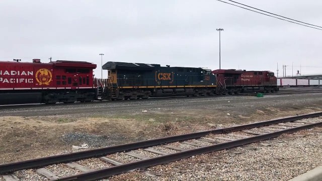 A CP, CSX, CP combo at Alyth Yard