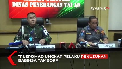 Puspomad Mengungkap Pelaku Penusukan Babinsa Koramil Tambora