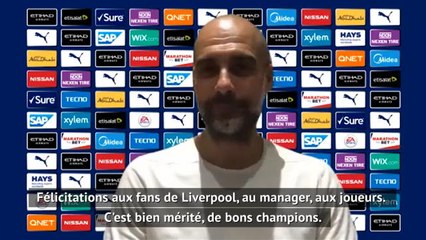 31e j. - Guardiola et Lampard félicite Liverpool pour son titre