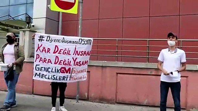 ÖSYM binası önünde YKS protestosu