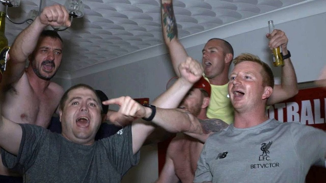 Champions of England: Liverpool fans celebratin...