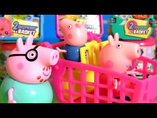 Peppa Pig and George Go Shopping Shopkins Surprise Baskets + Fashems Disney Frozen Mashems Paw Patrol