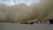 US soldier films as massive dust storm engulfs military base in Afghanistan