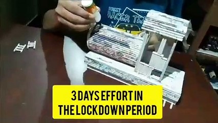 क्रिएटिविटी: 3 दिन में 33 अखबारों की मदद से बनाया ट्रेन का मॉडल, भारतीय रेलवे ने दी शाबासी