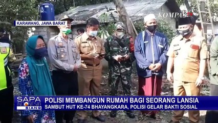 Puluhan Tahun Tinggal Di Bilik Bambu, Polisi Bangun Rumah Layak untuk Nenek Neti