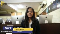NIET SUCCESS 2020 | Riya Rana (B.TECH- Computer Science Engg.)