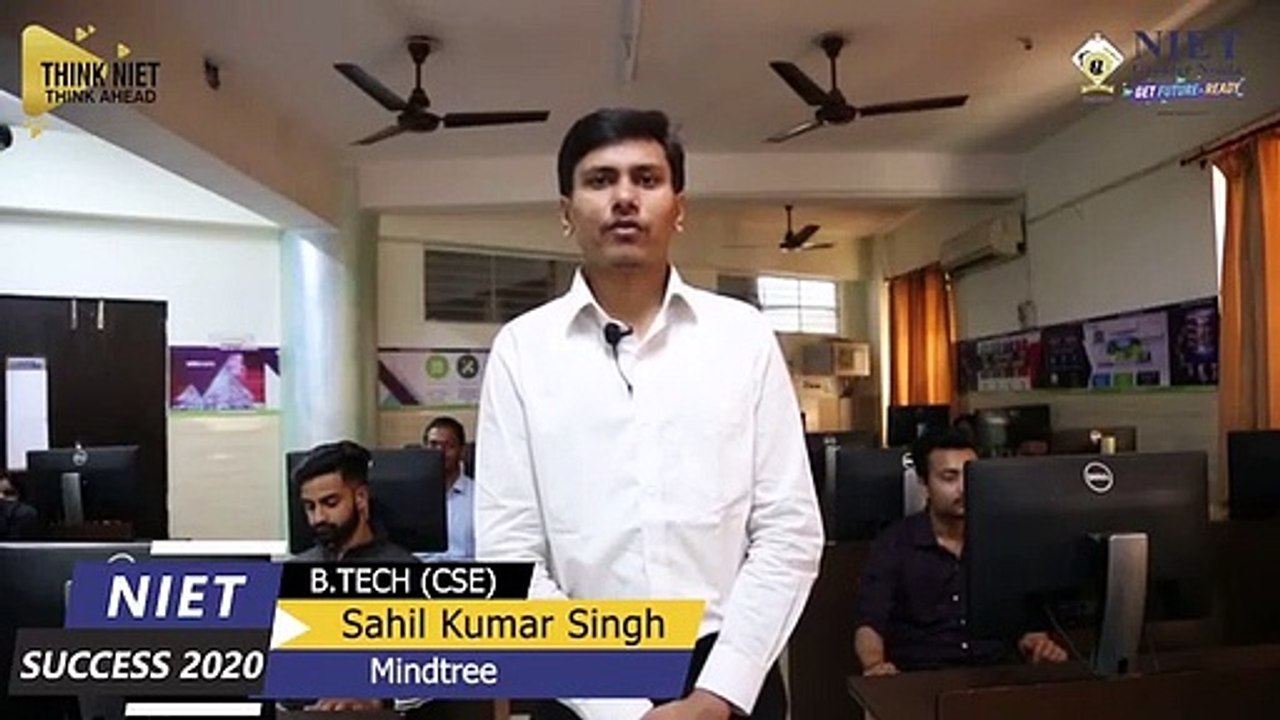 NIET SUCCESS 2020 | Sahil Kumar Singh (B.TECH- Computer Science Engg.)