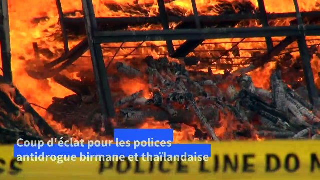 La Birmanie et la Thaïlande brûlent d'énormes tas de stupéfiants saisis