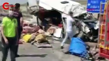 Konya'da feci, kaza, ilk belirlemelere göre 6 kişi öldü